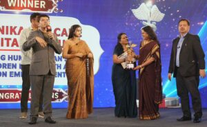 Outstanding Humanitarian Award in Children Eye Health and Vision Empowerment  by CNN News 18 Kannada.